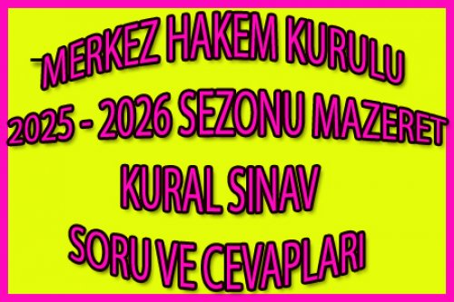 MAZERET SINAVI SORU VE CEVAPLARI