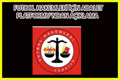 FUTBOL İÇİN ADALET PLATFORMU'NDAN BASIN AÇIKLAMASI