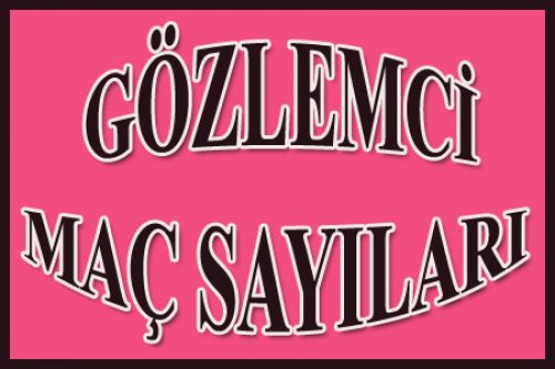 İLK YARI GÖZLEMCİ MAÇ SAYILARI