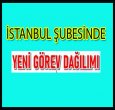 İSTANBUL ŞUBESİNDE YENİ GÖREV DAĞILIMI